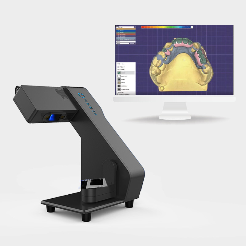 YUCERA Dental Lab Scanner CAD CAM 3D Auto Scanning 20s Waktu pemindaian 2 x 3,0MP Resolusi kamera