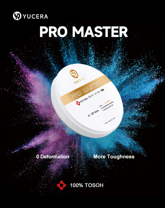 Yucera 4D Pro Master Dental Zirconia Block 0 Deformasi Dengan 8 Lapisan Warna Multilayer