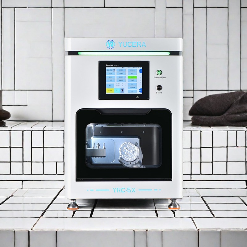 Mesin Penggilingan Zirkonia Gigi CNC 5 Sumbu Efisiensi Tinggi YR CAD CAM Peralatan Lab untuk Mahkota Jembatan Aksesori Terapi Oral