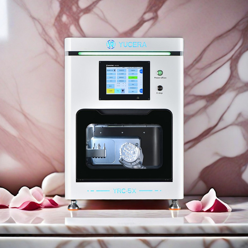 Mesin Penggilingan Zirkonia Gigi CNC 5 Sumbu Efisiensi Tinggi YR CAD CAM Peralatan Lab untuk Mahkota Jembatan Aksesori Terapi Oral