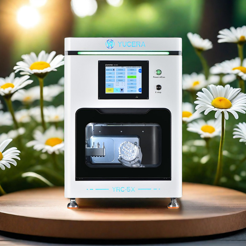 Mesin Milling Zirkonia Gigi Presisi Tinggi 5 Sumbu Yucera 5 Sumbu CNC untuk Desain CAD CAM Mahkota Prostetik