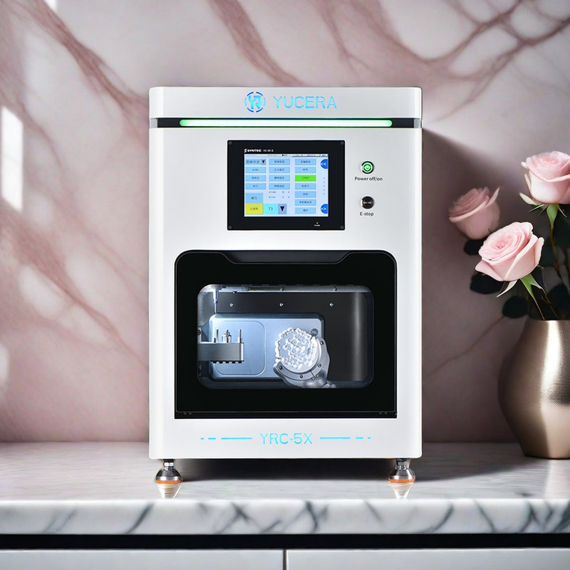 Yucera Baru Dirilis 5 Axis Dental CNC Milling Machine Peralatan Terapi Oral Aksesori untuk Zirkonia Logam CAD CAM Langsung