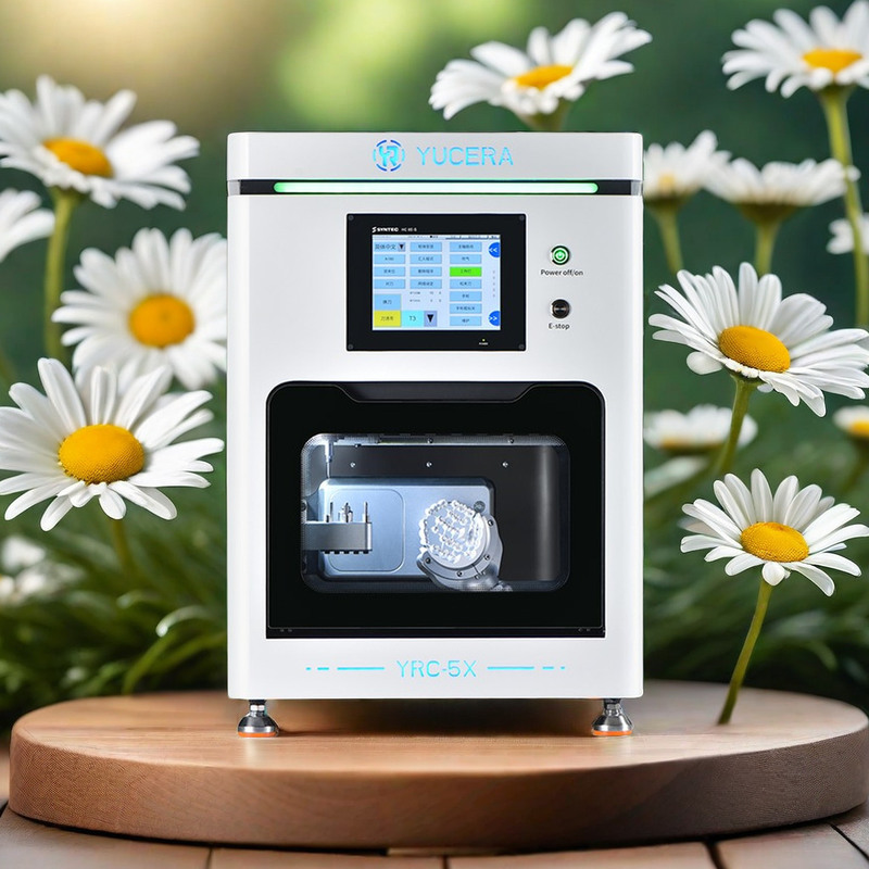 Yucera Baru Dirilis 5 Axis Dental CNC Milling Machine Peralatan Terapi Oral Aksesori untuk Zirkonia Logam CAD CAM Langsung