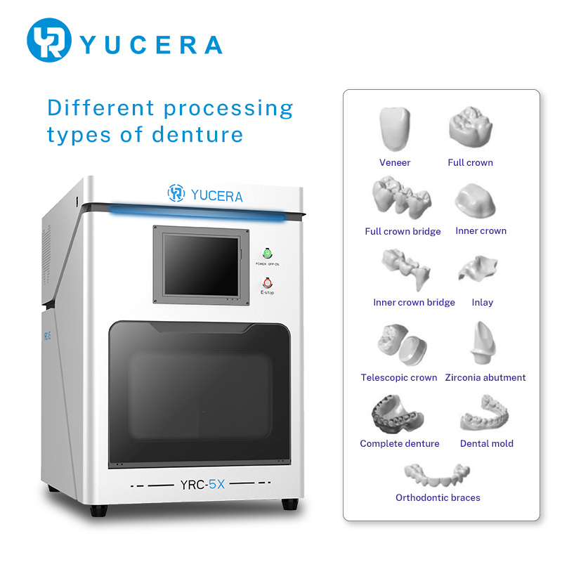 Yucera Newly Released Universal Cam Dry Lab Equipment 5 Axis Zirconia Equipments Milling Dental Milling Machine