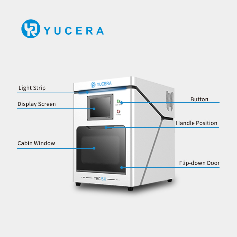 Peralatan Laboratorium Gigi Multi Fungsi Yucera 5 Axis CNC Milling Machine untuk Zirkonia Logam CAD CAM