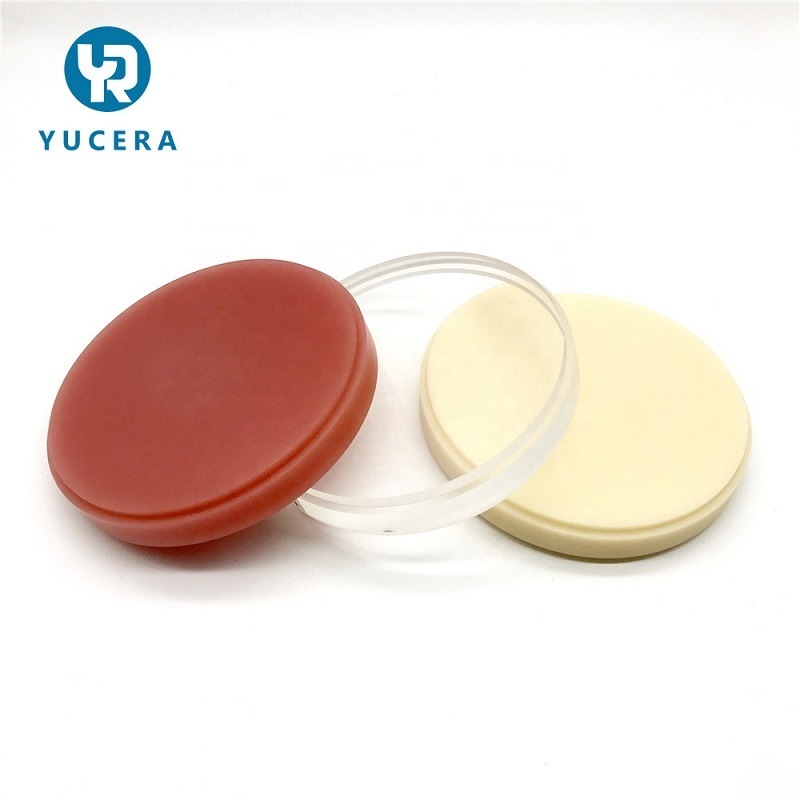 Bahan Habis Pakai Gigi  Cad Cam Milling Pmma Puck untuk Lab Gigi Cakram Resin Akrilik Gigi Blok Pmma Gigi Tiruan Sementara