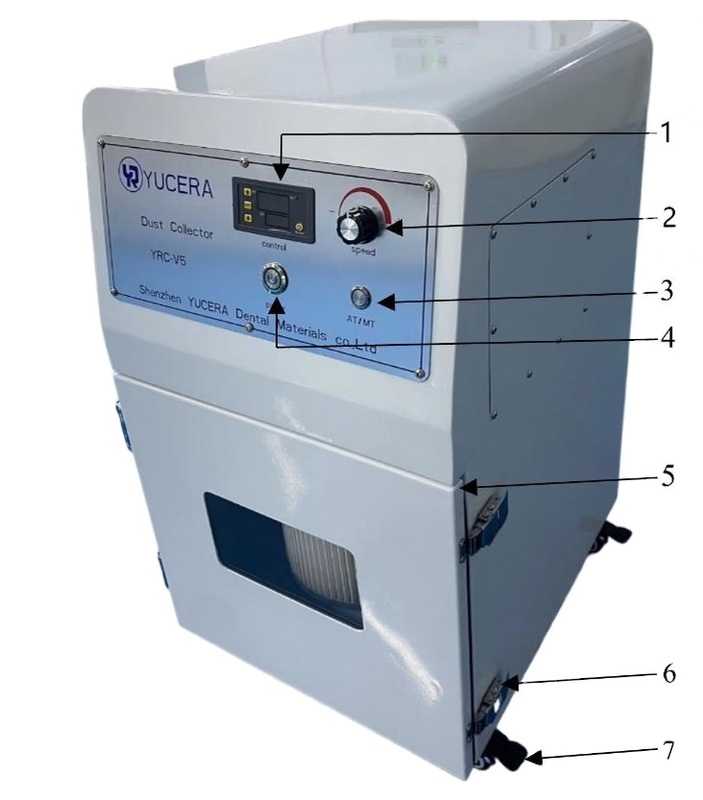 Pembersih Vakum YUCERA YRC-V5 Pembersih Vakum Gigi Portabel untuk Mesin Milling CNC Gigi untuk Laboratorium Gigi