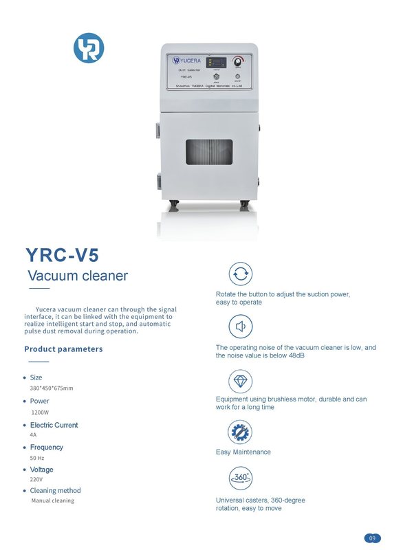 Yucera V5 Dental Lab Dust Collector - High Efficiency Vacuum Cleaner