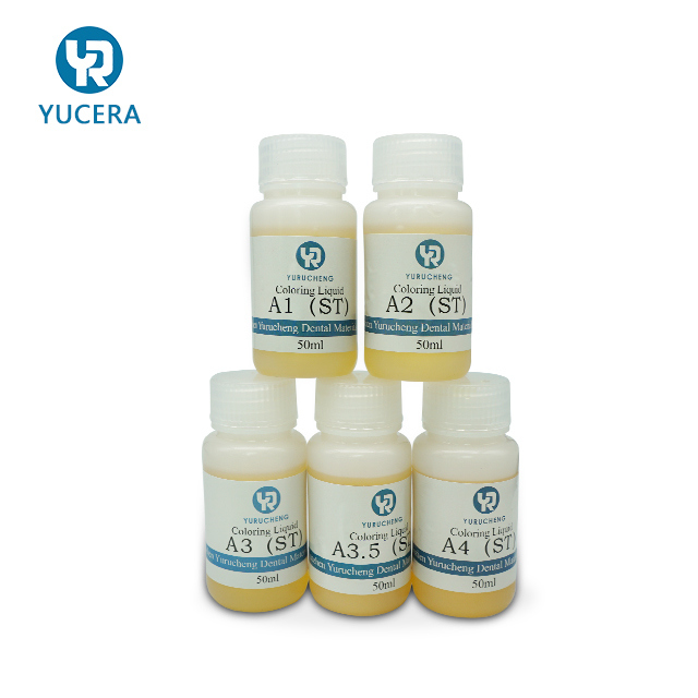 Yucera Dental Coloring Liquid 16 Colors for Zirconia Full Contour Crown Dental Lab Materials Dentures Dyeing  Liquid