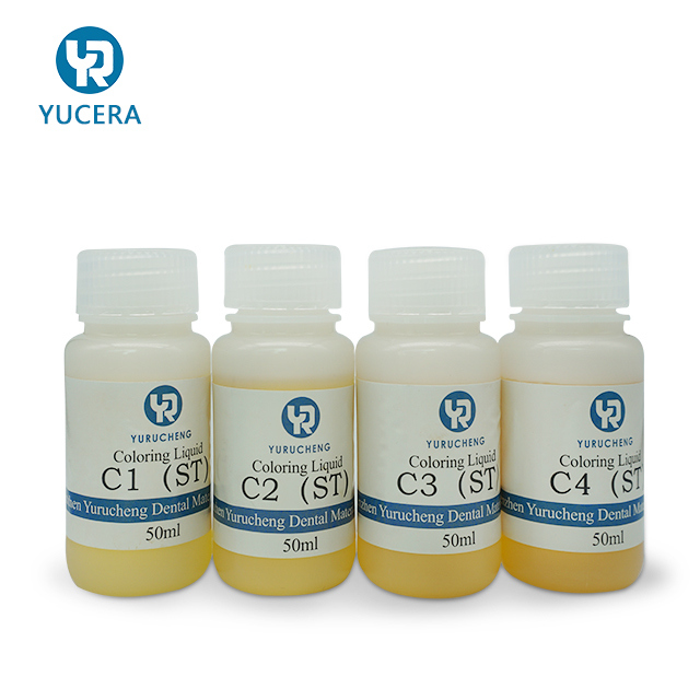 Yucera Dental Coloring Liquid 16 Colors for Zirconia Full Contour Crown Dental Lab Materials Dentures Dyeing  Liquid