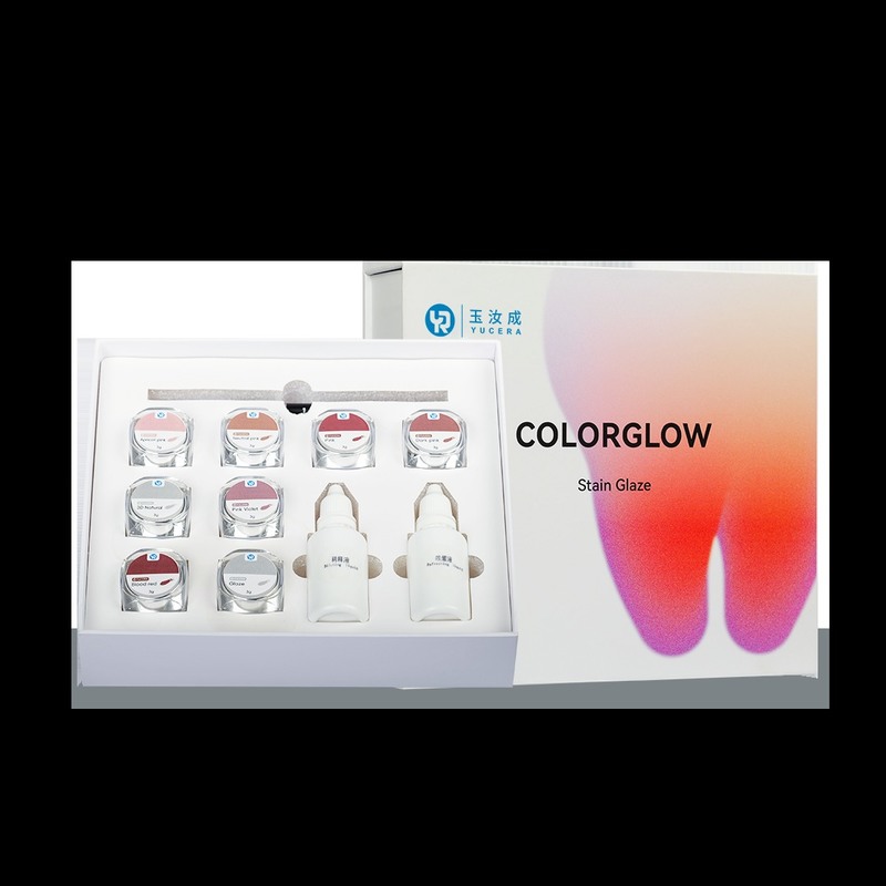 Yucera 18-Warna Keramik Zirkonia Pewarnaan & Kit Glazing Natural Glow untuk Kreasi Lab Gigi