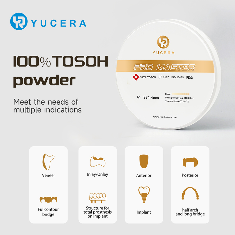 Yucera Pro Master Dental Zirconia Blanks - Pilihan Utama untuk Solusi Gigi yang Disesuaikan